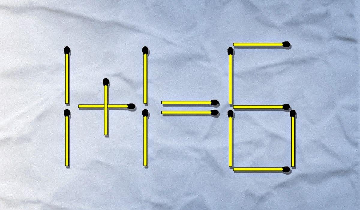 Den ena tändstickan ska kastas och den andra omplaceras: ett svårt IQ-test