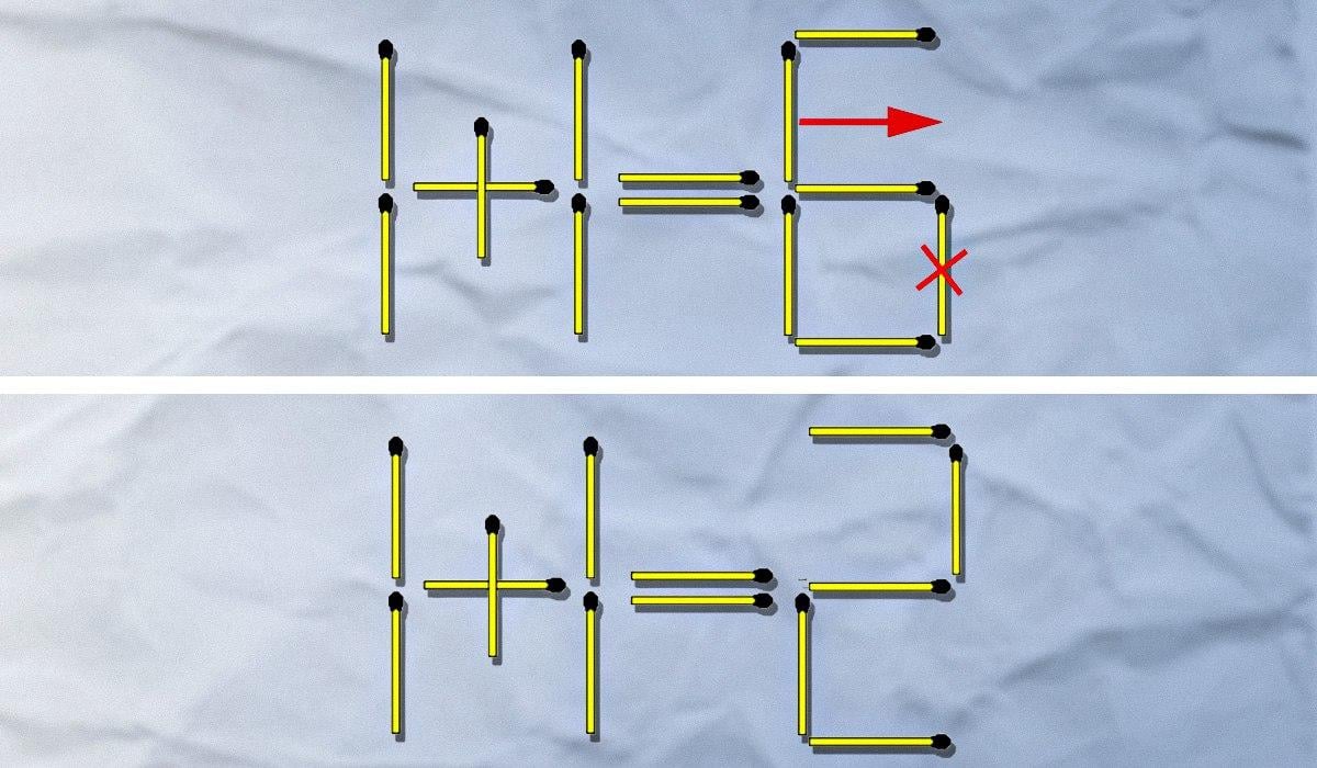En tändsticka ska kastas bort och den andra ordnas om: ett utmanande IQ-test