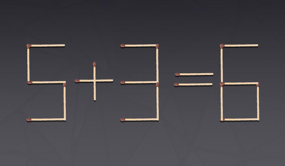 Ett mycket svårt pussel: du måste bara flytta en tändsticka