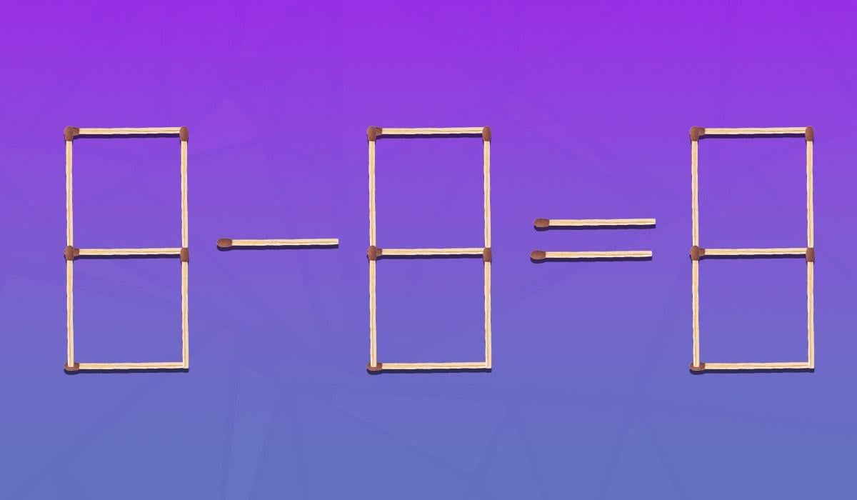 Vilken tändsticka och var den ska flyttas för att göra likhet sann: ett klurigt IQ-test