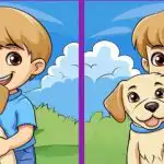 IQ-test: hitta 3 skillnader i bilden av en pojke och