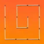 Du måste flytta 3 tändstickor för att göra 2 rutor: