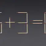 Ett mycket svårt pussel: du måste bara flytta en tändsticka